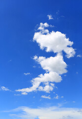 Fototapeta premium blue sky with white soft cloud background