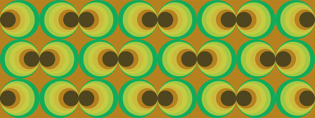 70's retro pattern material vector illustration