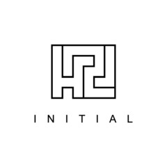 HRJ logo initial letter in geometric style design.