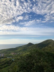 mountain landscape with clouds