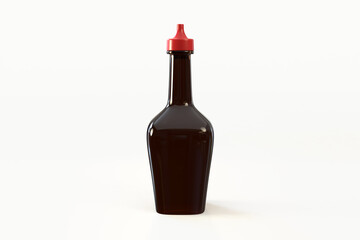 Flüssigwürze - Flasche auf weissem Hintergrund