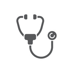 Stethoscope vector icon symbol medical equipment isolated on white background