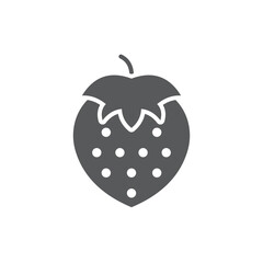 Strawberry vector icon symbol delicious fruit isolated on white background