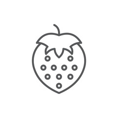 Strawberry vector icon symbol delicious fruit isolated on white background