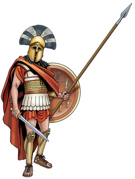 Ancient Greece - A Spartan Hoplite, they were citizen-soldiers of Ancient Greek city-states