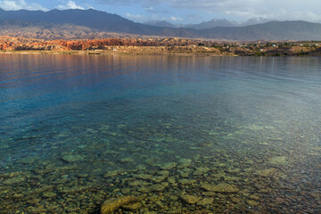 Obraz premium Issyk-Kul lake, Kyrgyzstan