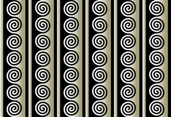 A Spiral Ancient Roman Empire Decorative Mosaic Pattern