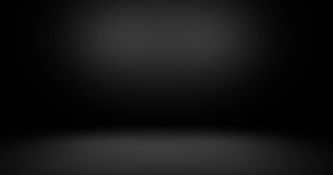 Switch on and off light in abstract gray empty room wall studio gradient background with white gradient, simple 3D animation.