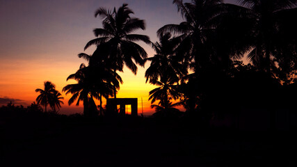 sunset on the beach in thailand