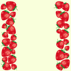 Background of wild strawberries