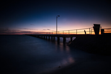 Fototapeta na wymiar Rye Pier at Sunrise in Australia