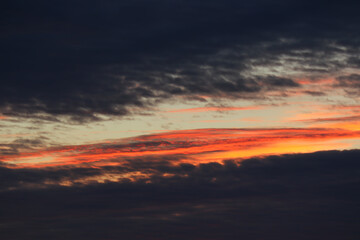 Colorful dramatic sunset