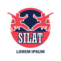silat martial logo with text space for your slogan tag line, vector illustration