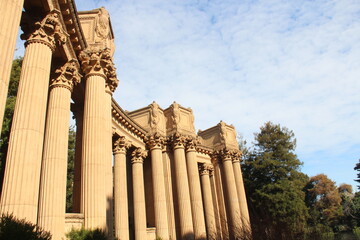 Doric columns in San Francisco Fine arts palace