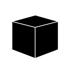 Closed box icon isolated on background, flat pictogram, business, marketing, internet