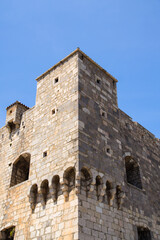 Fototapeta na wymiar Corner tower of the fortress Nehaj above the city of Senj in Croatia.