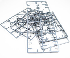 Plastic Model Kits on white background