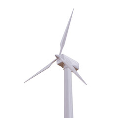 Wind turbine isolated on white background. 3d render.