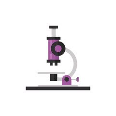 Microscope. Flat style. Vector illustration
