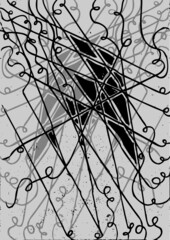 Vector illustration of black & white grey-scale drawing. Pattern / texture.