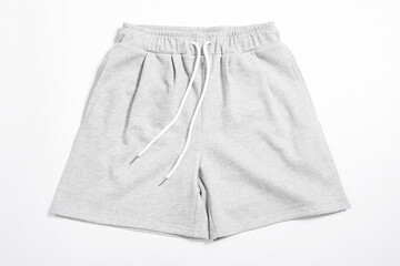 Grey home sweatpants on a white background