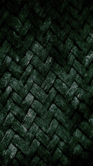 Fototapeta premium Panorama black weave wood texture for wallpaper background. Panoramic dark black bamboo woven texture surface