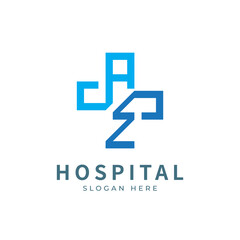 Hospital logo designs concept. Medical health-care logo designs template.
