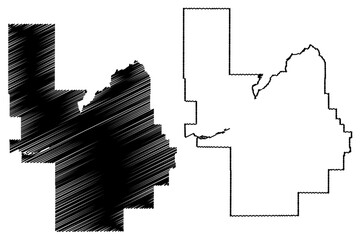 Power County, Idaho (U.S. county, United States of America, USA, U.S., US) map vector illustration, scribble sketch Power map