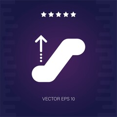 upstairs escalator vector icon