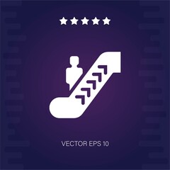 upwards escalator vector icon