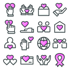 icon set bundle love collection