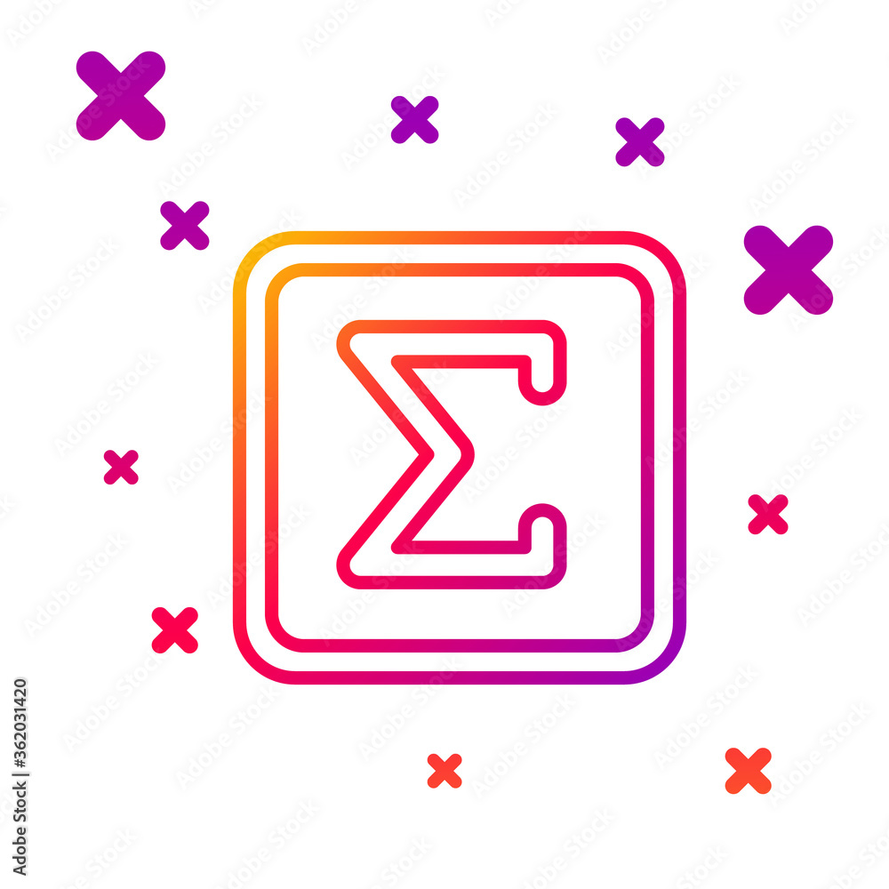 Poster color line geometric figure square icon isolated on white background. abstract shape. geometric orna