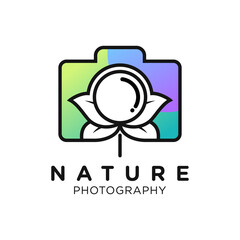 Nature Photography Simple Gradient Logo Design