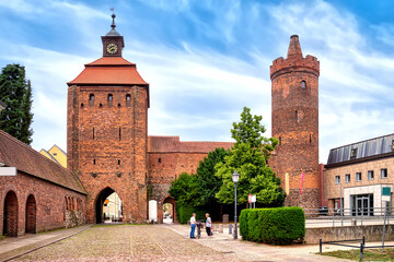 Steintor (Stone Gate) and Hungerturm (Starvation Tower) in Bernau near Berlin, Germany