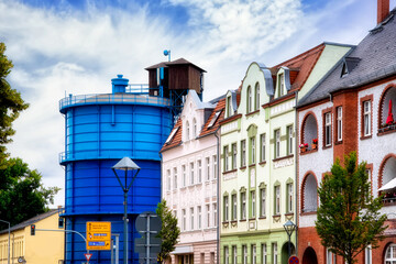 Bernau near Berlin. The gas boiler built in the 1930s - the "Blue Wonder" of Bernau -is now a technical monument.