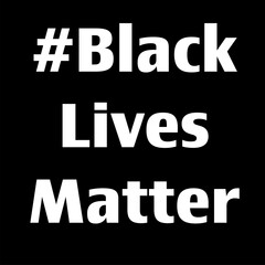 Black lives matter vector on black background concept of racism and murder of people in the United States of America 