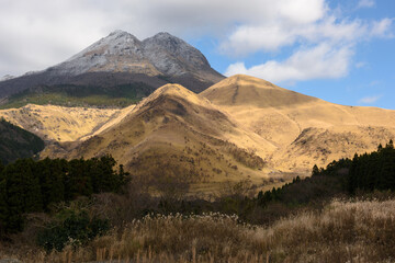 mountain landscape in the morning of autumn season