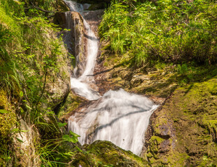 waterfalls Valimpach,Torrente Centa,river Park Centa,Caldonazzo,Trento province,Trentino Alto Adige, northern Italy