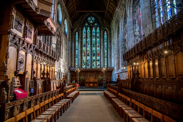 Fototapeta na wymiar Innenaufnahme der Dunblane Cathedral in Schottland
