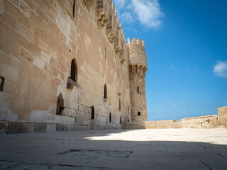 the quaitbay citadel in Alexandria with no tourists