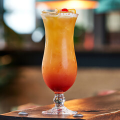 Cocktails and Refreshments on a wooden table perfect for the drinks menu