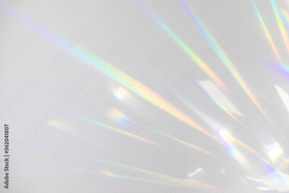Wall mural blurred overlay effect for photo and mockups. wall texture with organic drop diagonal shadow and ray