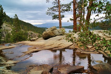 Pond over Lake Tahoe