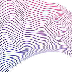 OPTICAL ILLUSION GRADIENT COLOR. ABSTRACT WAVY LINES BACKGROUND COVER DESIGN VECTOR  