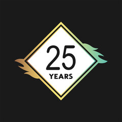 Design of 25 years anniversary symbol