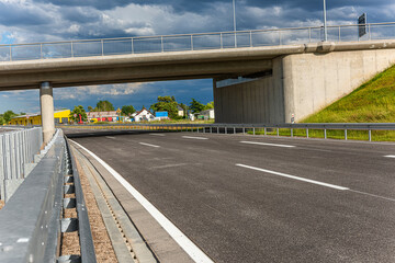german highway and bridge car render backplate 6