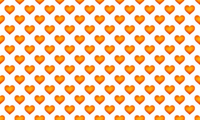 Seamless white background with vintage yellow hearts.