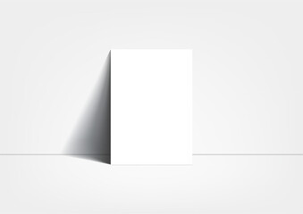 single poster mockup on white background, on floor, A3 size
