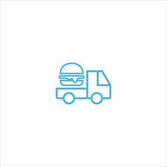 food delivery service icon flat vector logo design trendy
