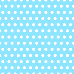 Abstract light blue and white polka dot background